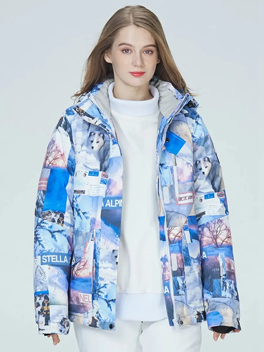 Women Insulated Puffy Ski Jacket
