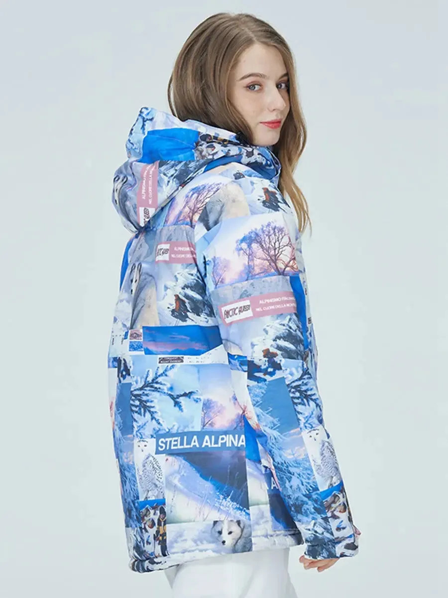 Women Insulated Puffy Ski Jacket