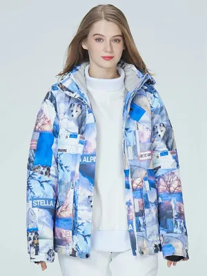 Women Insulated Puffy Ski Jacket