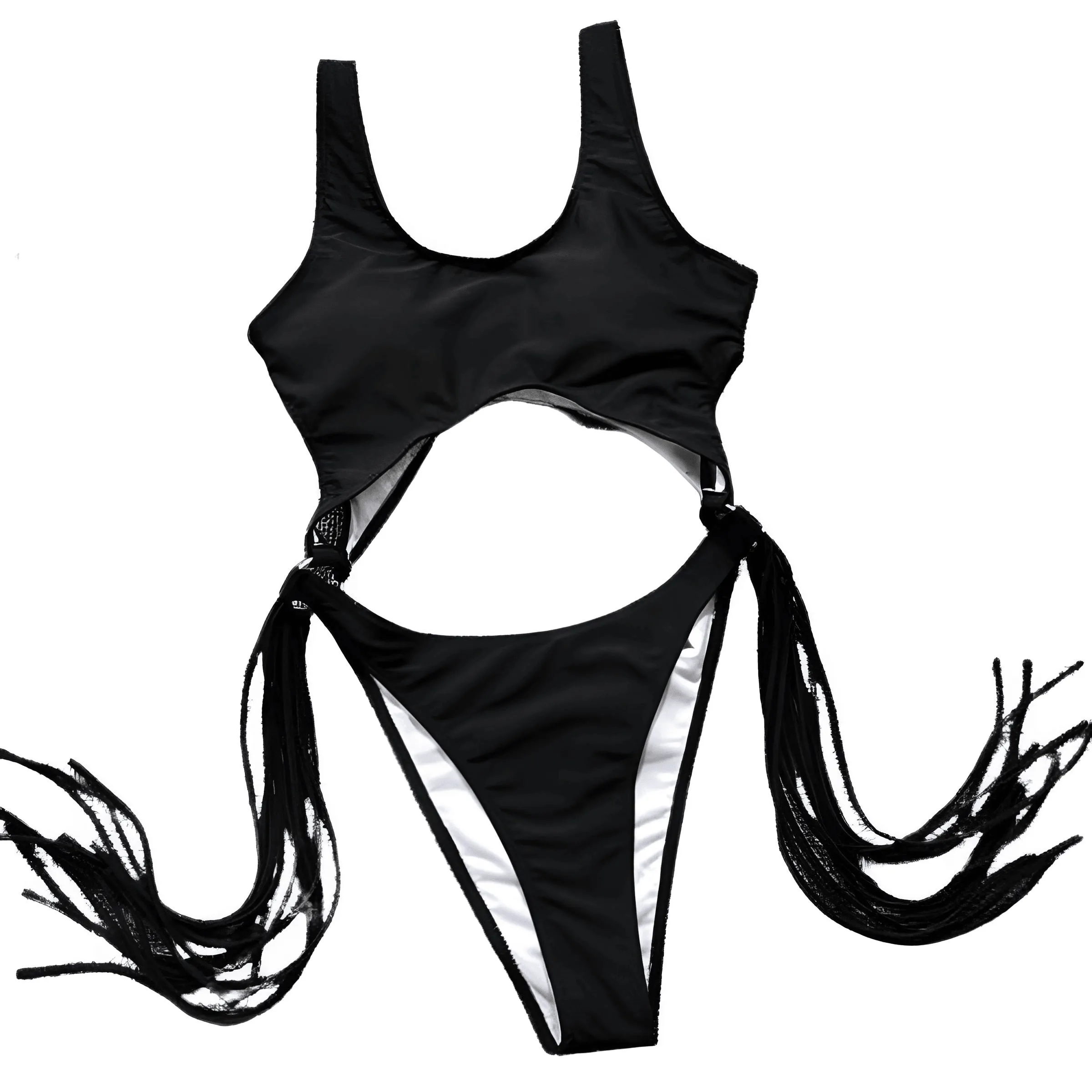Women's One Piece High Cut Out Swimsuit