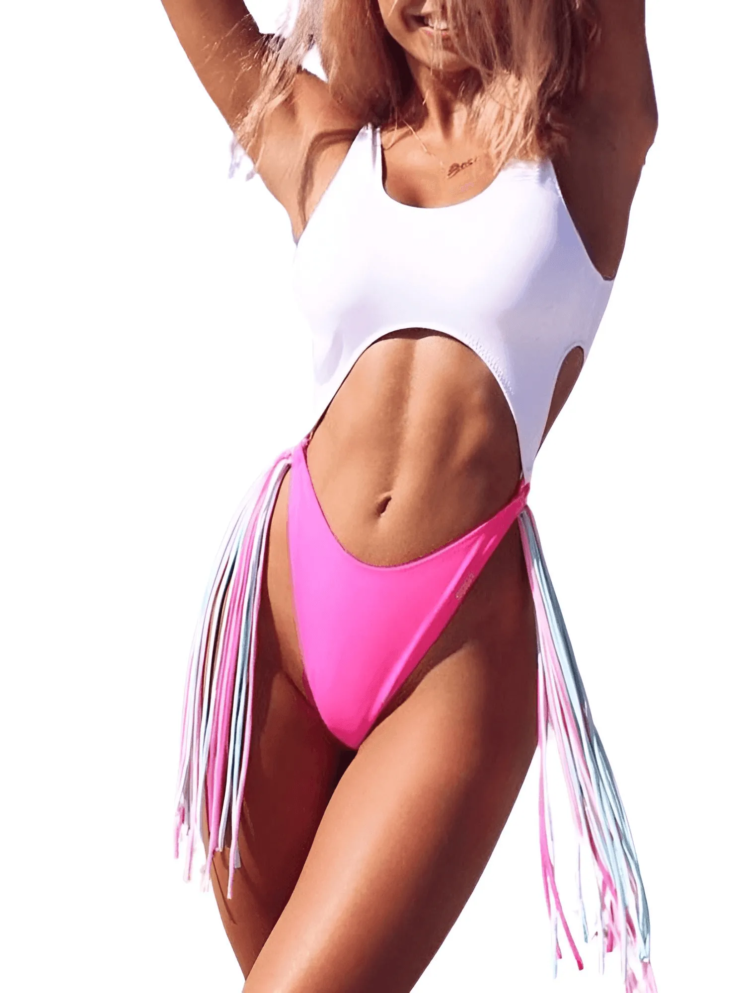 Women's One Piece High Cut Out Swimsuit