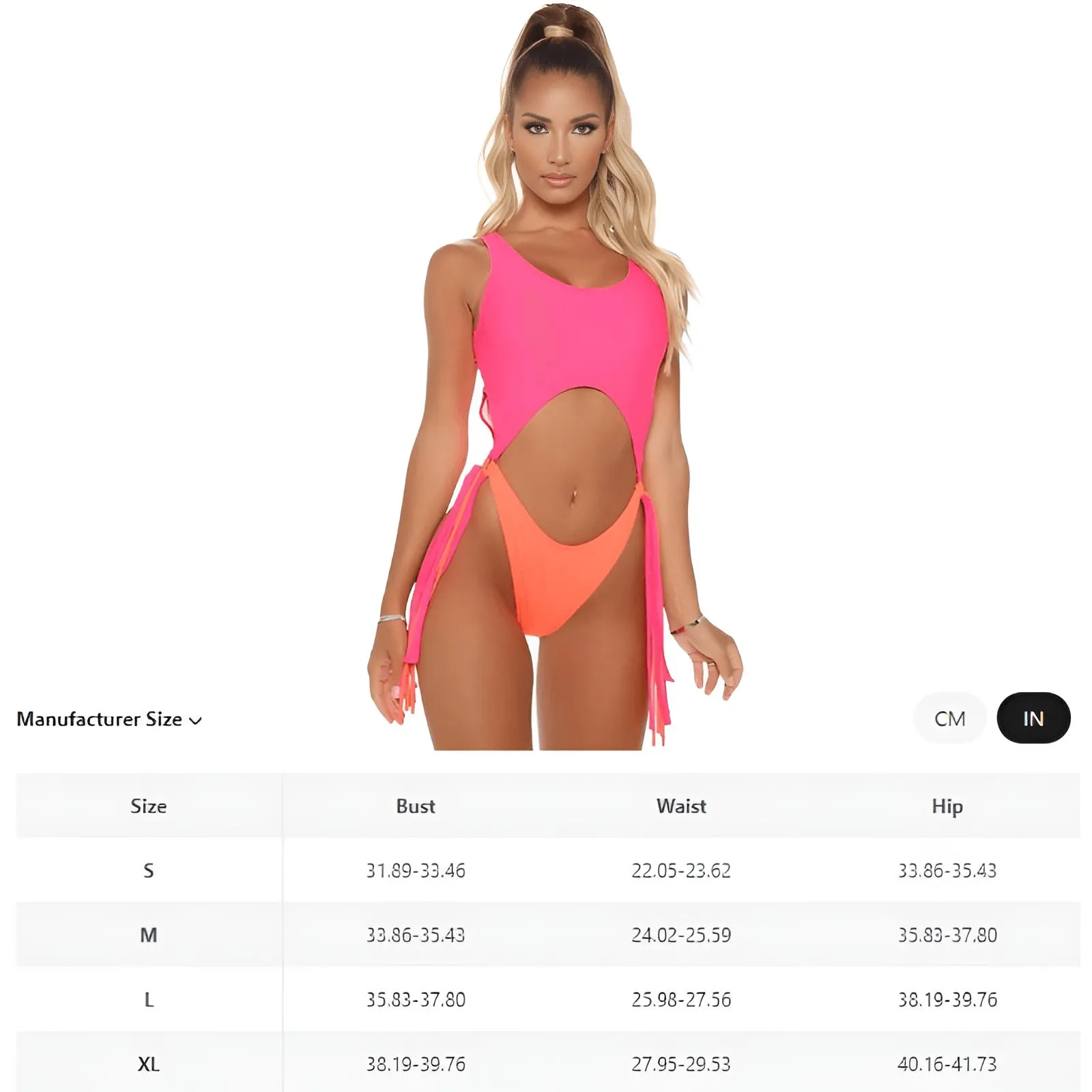 Women's One Piece High Cut Out Swimsuit