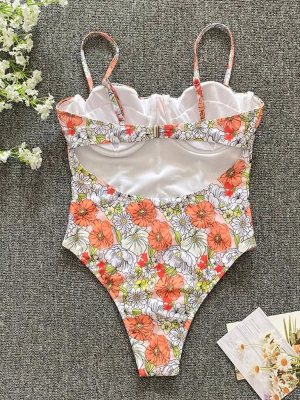 Women's One Piece High Rise Swimsuit
