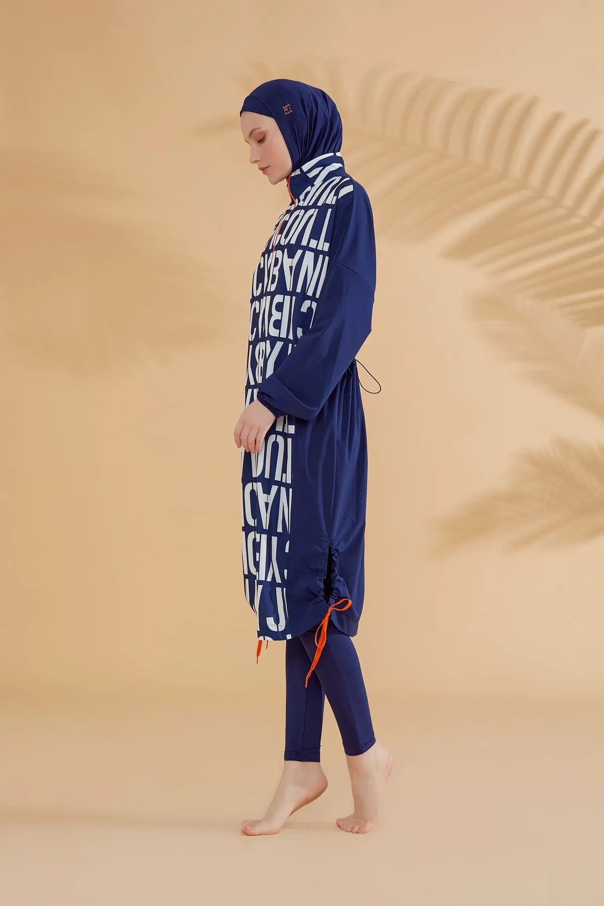 Woven Navy Burkini Modest Swimwear M2301-1