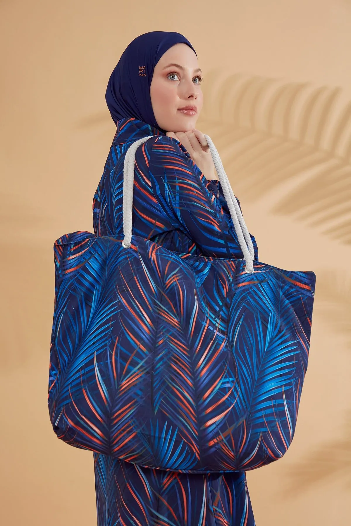 Woven Navy Burkini Modest Swimwear M2305